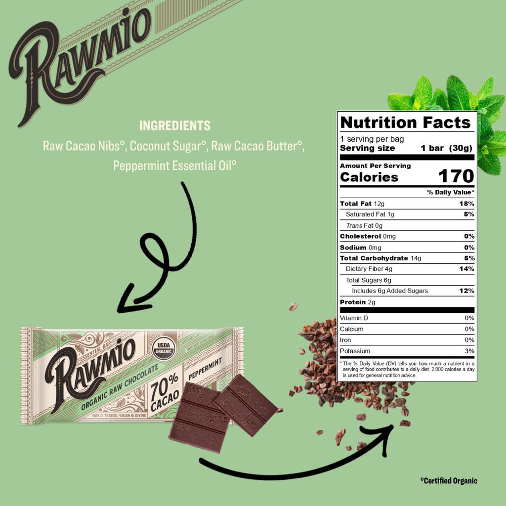 Essential Mint Chocolate Bar - 70% Cacao